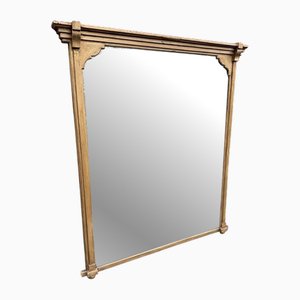 Large Antique 19th Century English Gilt Overmantle Mirror