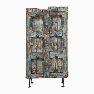 Indian Door in Solid Weathered Wood on Legs