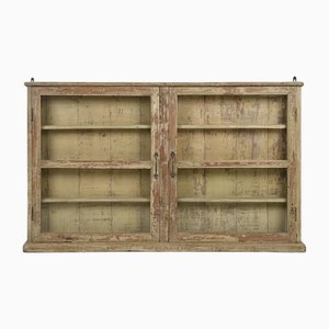 Vetrina da parete in legno stagionato