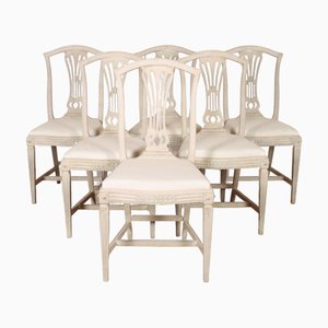 Gustavian Dining Chairs, 1920s, Set of 6