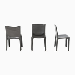 Silla Cab en gris de Mario Bellini para Cassina, años 70