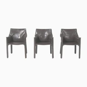 Grey Cab Armchair by Mario Bellini for Cassina, 1970s