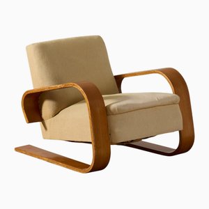 Silla Tank atribuida a Alvar Aalto, Finlandia, años 40