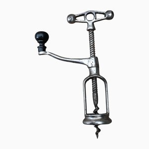 Late 19th Century French Coffee Grinder Type Corkscrew by J.H. Perille