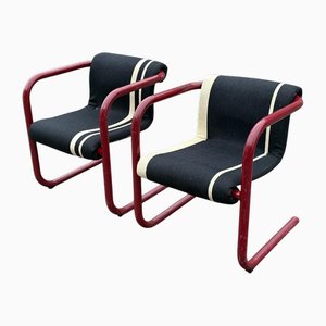 Set of Danish Modernism Cantilever Armchairs attributed to Friis & Moltke, 1977