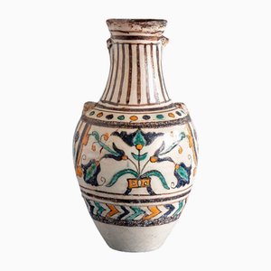 Tunisian Pottery Qallalin Vase, 18th Century