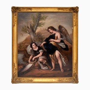 Italian School Artist, Tobias and the Archangel Raphael, 18th Century, Oil on Canvas