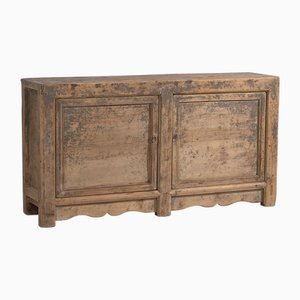 Credenza antica da salotto con patina grigia, inizio XX secolo