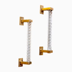 Brass and Acrylic Glass Handles by Sandro Petti for Maison Jansen, 1960s, Set of 2
