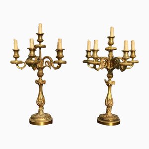 Bronze Candlesticks, Set of 2