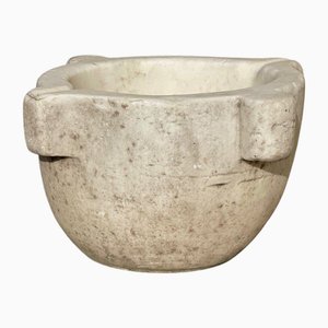 Mortaio in marmo bianco, XVII secolo