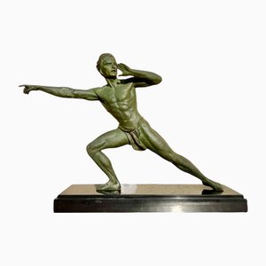 Sculpture en Régule et en Marbre par Jean De Roncourt, 1930