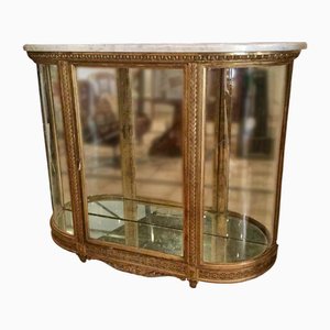 Vitrine Napoléon III en Bois Doré