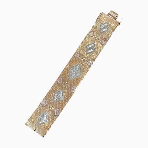 Brazalete vintage de oro, años 40