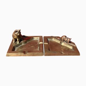 Bronze Ashtrays, Set of 2