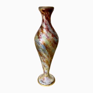 Enameled Copper Vase by Jules Sarlandie, Limoges