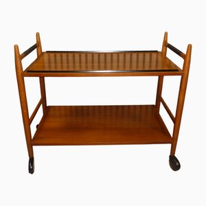 Mid-Century Serving Trolley Bar Trolley Walnut/Black, 1960s