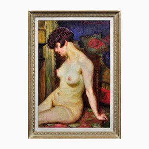 Henri Vincent-Anglade, La Muse, 1937, Oil on Canvas, Framed