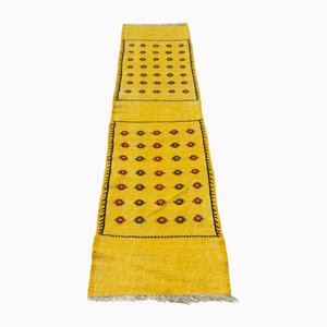 Tappeto Kilim Runner vintage in lana fatto a mano, Turchia