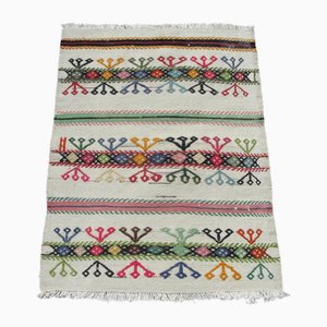 Tappeto Kilim Runner vintage in lana fatto a mano, Turchia