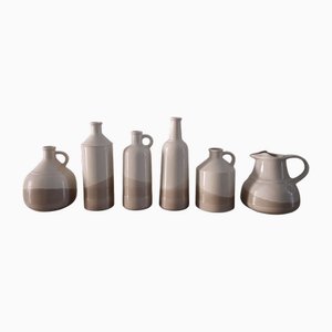 Bottles / Vases by Franco Bucci for Laboratorio Pesaro, 1970s, Set of 6