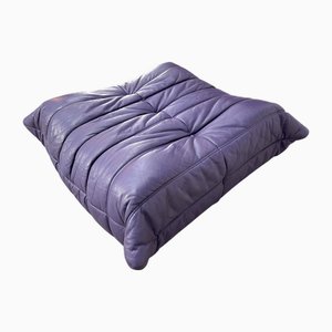 Pouf Vintage en Cuir de Ligne Roset, 1990s