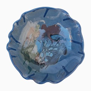 Vintage Raku Keramikschale oder Wandteller von Tomás Buxó, 1960er