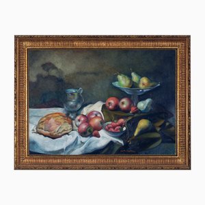Achille Capaldo, Italian Still Life, 1930s, Oil on Canvas, Framed
