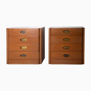 Brass Chests of Drawers by Luigi Caccia Dominioni, 1950s, Set of 2