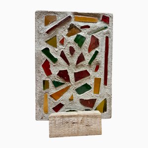 Lampe de Bureau en Verre et Béton de Avoinet, 1970