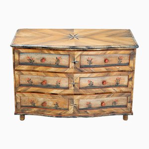 Painted Baroque Chest of Drawers, 18th Century