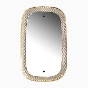 Mirror with Expanded Metal Frame from Vereinigte Werkstätten München, 1950s
