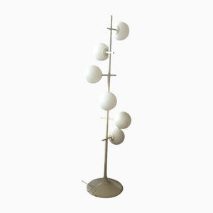 Swiss White Atomic Floor Lamp by E. R. Nele for Temde, 1960s