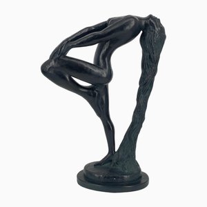Art Deco Style Sultry Awakening Sculpture by Klara Sever for Austin Productions USA, 1979