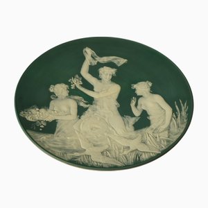 Jugendstil Teller von Jean Baptiste Steel, 1890er
