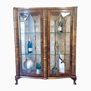 Vintage Wooden Display Trophy Cabinet