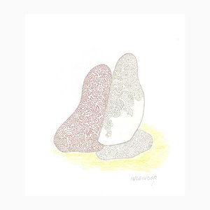 Inlender, Stones III, Mixed Media on Canvas