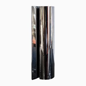 Chromed Convex Double Vase by E. Radaelli for Lamperti Robbiate, 1970s