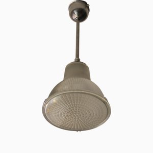 Lampada a sospensione industriale di Holophane, Francia, anni '40
