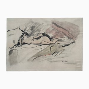 Edouard Manet, Study on Olympia (Nude), Lithograph