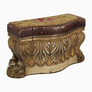 Socle d'Horloge en Bois Sculpté
