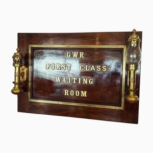 Railway Station First Class Waiting Room Panel in Mahogany