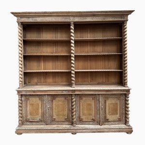 Large Display Cabinet in Oak, Late 19th Century