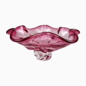 Vintage Art Glass Bowl attributed to Josef Hospodka for Chribska Glassworks, 1960s