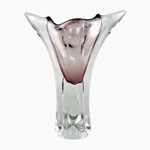 Vintage Art Glass Vase attributed to Josef Hospodka for Chribska Glasswork, 1960s