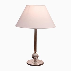 Lampe de Bureau en Plaqué Argent, Suède, 1930s