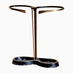 Skulpturaler Modernistischer Schirmständer aus Messing, 1890er