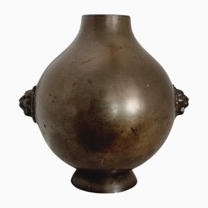 Swedish Grace Star Vase in Bronze Patinated Metal attributed to Gunnar Åkerlind, 1890s