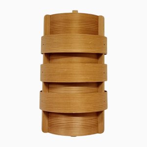 Scandinavian Modern Pine Wall Light by Hans Agne Jakobsson for Markaryd, Sweden, 1960s