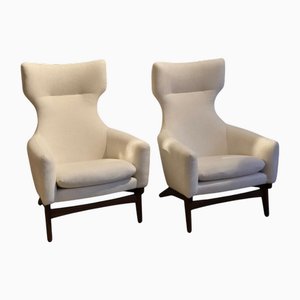 Set of Scandinavian Modern Korall Lounge Chairs attributed to Poul M. Volther, 1959